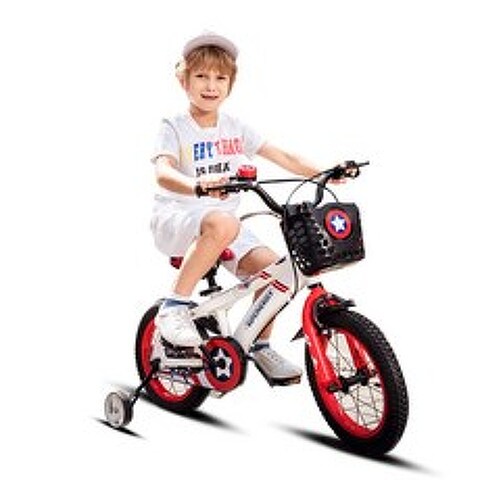 캡틴 아메리카 어린이 자전거 초경량 두발자전거 18인치, 125cm, 스파이더맨 18인치 레드