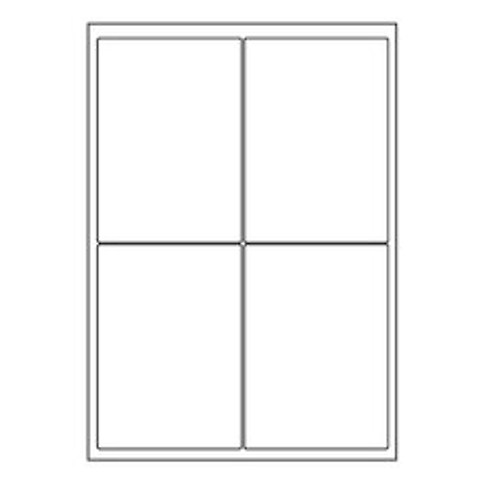 오피스라벨 A4 라벨지 4칸(2x2) 100매 흰색 물류관리용라벨 스티커라벨 A4라벨 폼텍 규격 라벨용지 라벨지