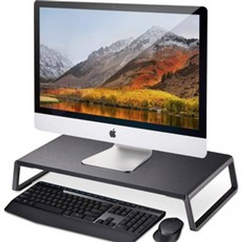 상기TEK Laptop iMac TV LCD 디스플레이 프린터용 메탈 피트가 장착된 모니터 스탠드 라이저 데스크 오가니저가 장착된 컴퓨, 단일옵션