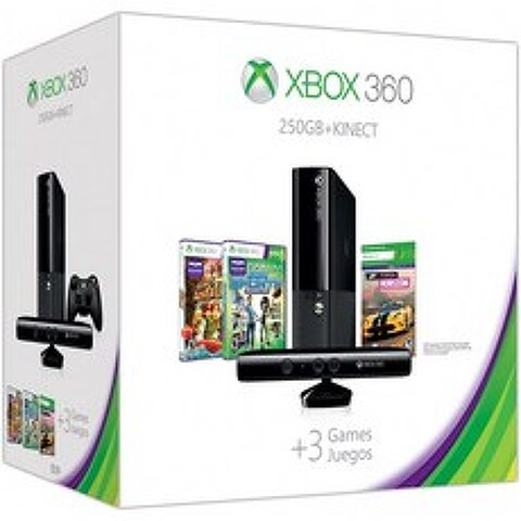 Xbox 360 E 250GB Kinect Holiday Value 번들:, 단일옵션