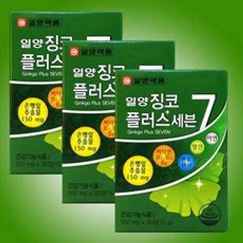 일양약품 징코플러스 은행잎추출물 영양제, 0.5g, 90정
