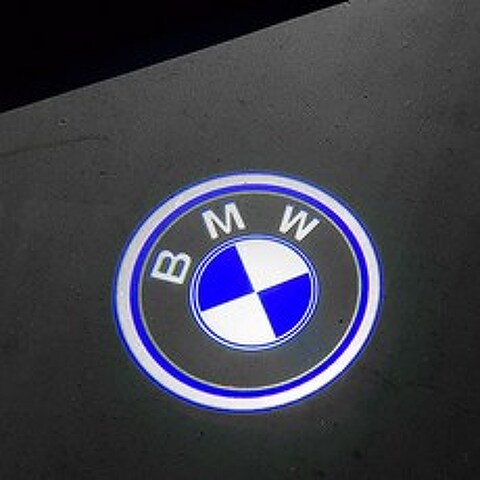 그린텍 (무변색) BMW F10 G01 G02 G20 G30 X3 X4 X5 X6 3 4 5시리즈 전용 MINI 미니쿠퍼 도어빔 도어램프 도어라이트, 1세트, A타입(BMW로고)-무변색렌즈