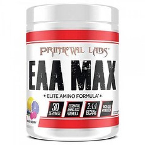 Primeval Labs EAA Max Essential Amino Acids Supplement Powder BCAAs EAAs Ele