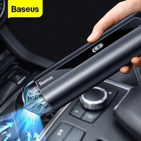 베이스어스 BASEUS 차량용 무선 미니 청소기A2 캡슐형 휴대용 가정 겸용 핸디 대용량 배터리 청소기, 블랙