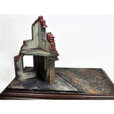 MagiDeal 군사 디오라마 풍경 유적 코너 하우스 1/35 모래 테이블 건물|모델 빌딩 키트|, 1개, 단일, 단일