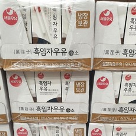 서울우유 흑임자우유 190ml x 24개입, Black Sesame