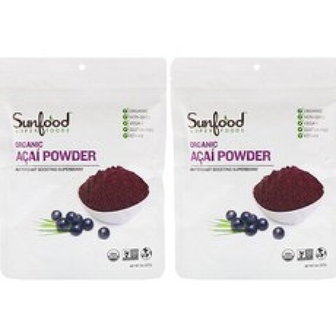 선푸드 Sunfood Organic Acai Powder 8oz (227g) 2개, 227g