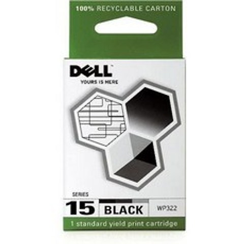 V105용 Dell 컴퓨터 WP322 15 표준 용량 흑색 잉크 카트리지: 사무용 제품, 1, 단일옵션