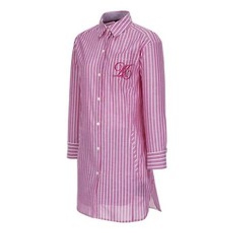 닥스 골프 여성 핑크 스트라이프 면혼방 긴팔셔츠 DNSH9B306P3 셔츠