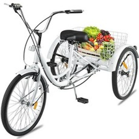 재고 있음 성인용 세발 자전거 17 스피드 3 휠 설치 도구 포함 여성용 식료품 점 쇼핑 자전거 | 자전거 | - 알리 익스프레스, 하얀