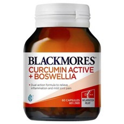 블랙모어스 커큐민 액티브 ＋ 보스웰리아 60 캡슐 Blackmores Curcumin Active ＋ Boswellia 60 Capsules, 기본, 기본