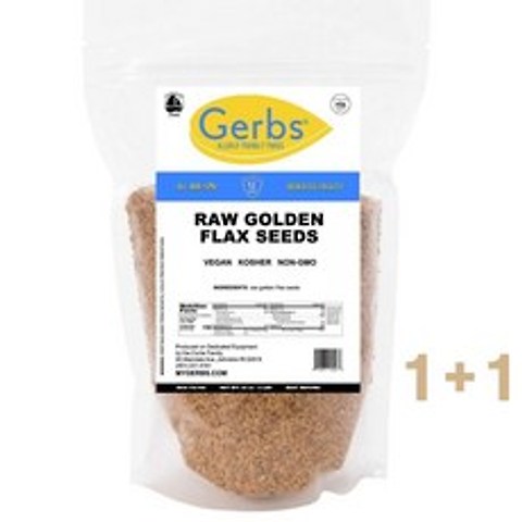 (미국) 1+1 거버 골든 생 아마씨 약 840g 총2팩 GERBS Raw Golden Flax Seeds 32 ounce Bag