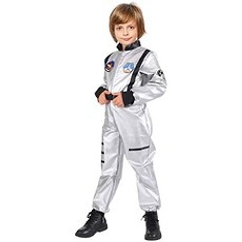 EOM Kids Role Play Costumes for Age 3-8 [Astronaut-silver- Large 7-8T] - E065307YC1HR3V0, Astronaut-silver- Large 7-8T