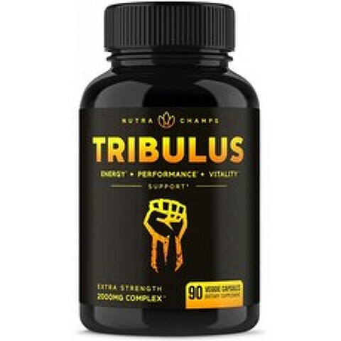 Tribulus Terrestris 2000mg 보충제 [초강도] 45 % 스테로이드 성 사포닌-마카 파우더 및 후추 추출물로, 1