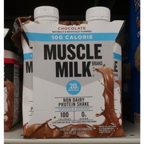 Muscle Milk Genuine Non Dairy Protein Shake Chocolate 초콜릿 비우유 단백질 쉐이크 11oz(330ml), 1개, 1ml