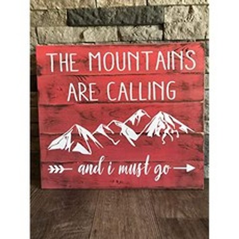 NMT The Mountains are Calling and I Must Go Wooden S [# 02- 45cm x 60cm] - P0319081PXBC2N3, # 02- 45cm x 60cm