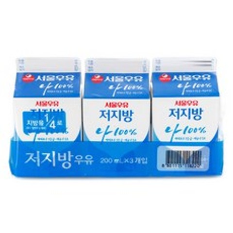 서울우유 저지방우유, 3개, 200ml