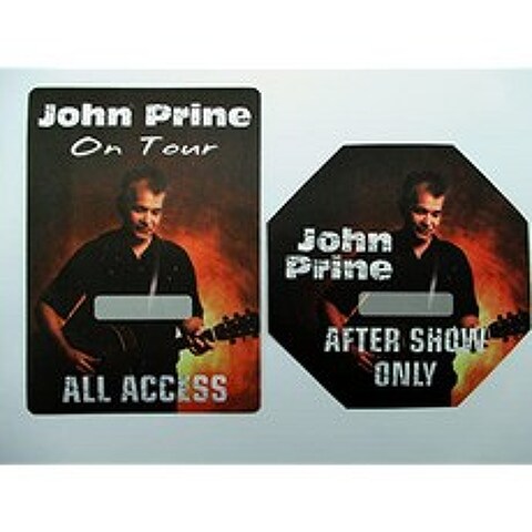 2 John Prine Satin Backstage는 투어를 통과합니다. ASO ASO, 본상품