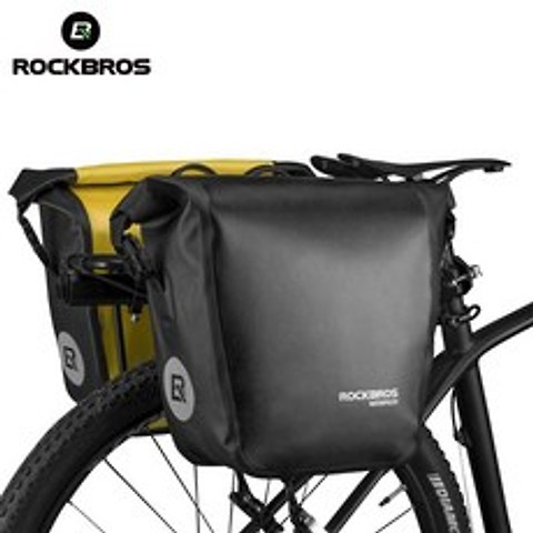 락브로스 방수 자전거 짐받이 가방 18L 리어 패니어 AS-003, 1개, 블랙