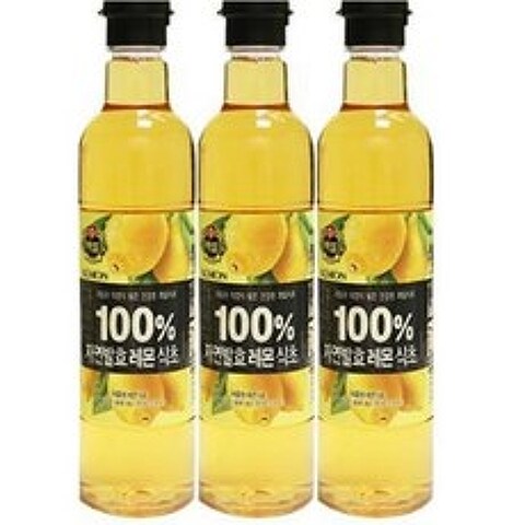 (상온)백설100%자연발효 레몬식초800mlx3개, 3개, 800ml