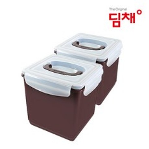 딤채 정품 김치통 위니아 김치용기 야채용기 김치냉장고전용용기, 2개입, 6.5L