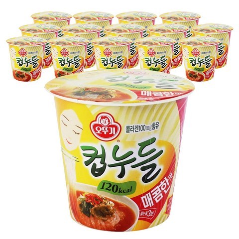 오뚜기 컵누들 매콤한 맛 37.8g, 15개