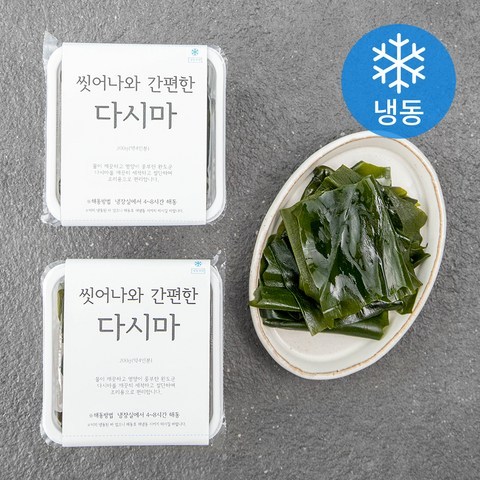 해맑은번영 간편한 씻어나온 생다시마 (냉동), 200g, 2개