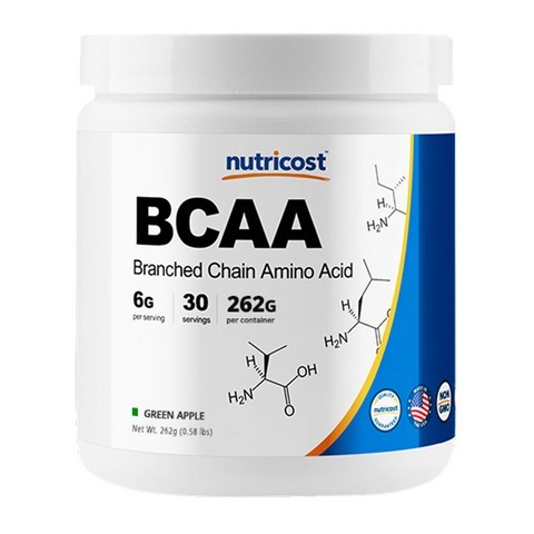 뉴트리코스트 BCAA 파우더 그린애플맛, 262g, 1개