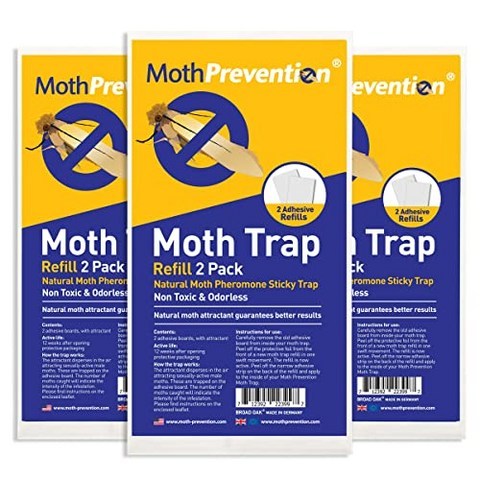 Powerful Moth Trap Refill Strips 3X Twin Packs (6 Strips in Total) for MothPrevention Clothes Moth Traps Carpet Moth Traps Results Guaranteed!, 본상품