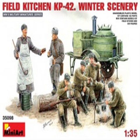 Miniart 35스케일 Field Kitchen KP-42 Winter Scenery 프라모델