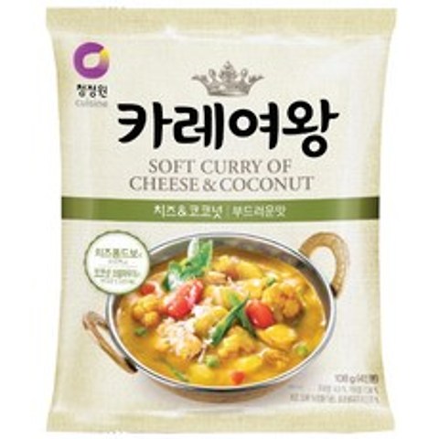 청정원 카레여왕 치즈 앤 코코넛, 108g, 1개