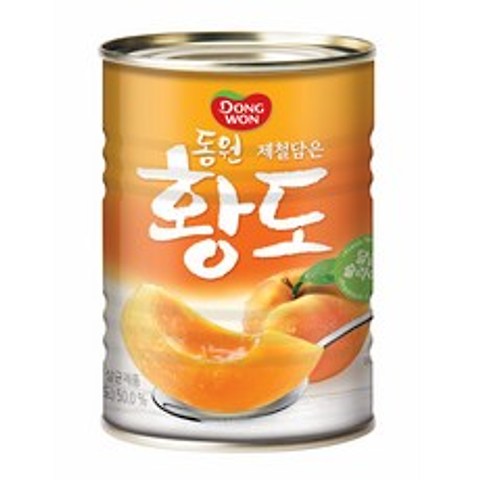 동원 황도 슬라이스 복숭아 통조림, 400g, 1개