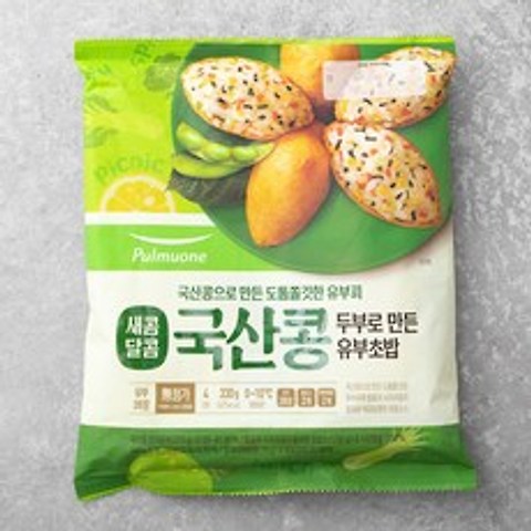 풀무원 생가득 새콤달콤 국산콩 두부로 만든 유부초밥 4인분, 330g, 1개