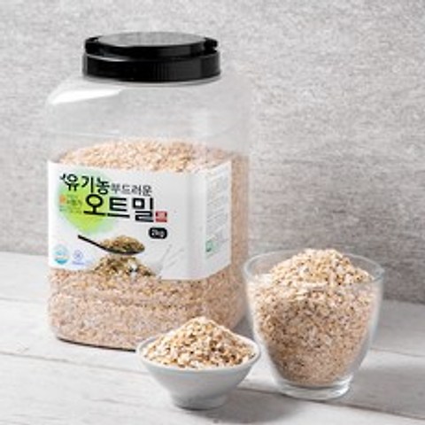 대구농산 유기농 인증 유기농 부드러운 오트밀, 2kg, 1통