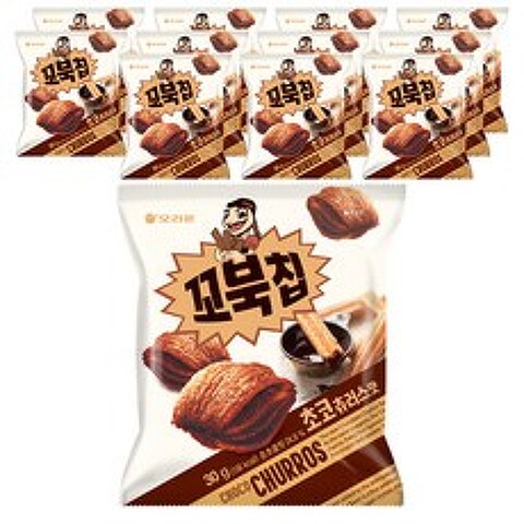오리온 꼬북칩 초코츄러스 맛, 30g, 12개
