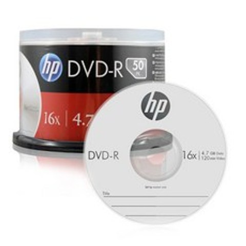 HP DVD-R 공디스크 16X 4.7GB 50p + 케익 케이스