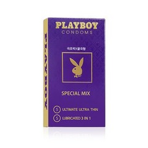 플레이보이 스페셜 믹스 콘돔 극초박 5p + 굴곡형 5p, 1세트