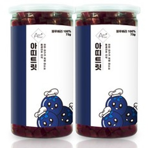 아띠지기 강아지 동결건조 과일 트릿 75g, 블루베리, 2개