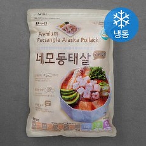 비앤지 네모동태살 국/강정용 (냉동), 1kg, 1개