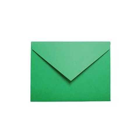 엽서형 컬러색지 청첩장 초대장 우편 발송용 삼각 덮개 엽서봉투 165 x 115 mm, 초록색, 100개