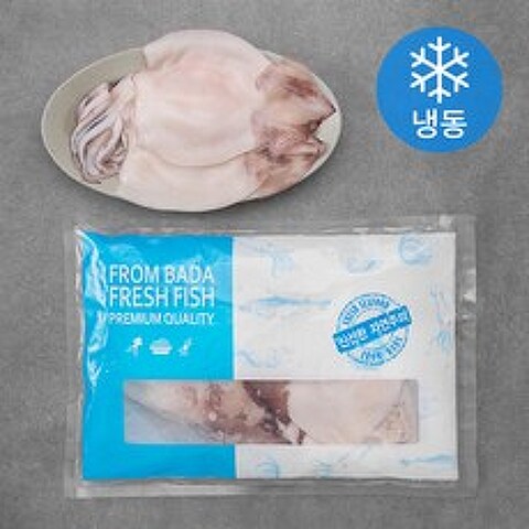 청해명가 손질한 통마리 오징어 국산비축품 (냉동), 1kg, 1개