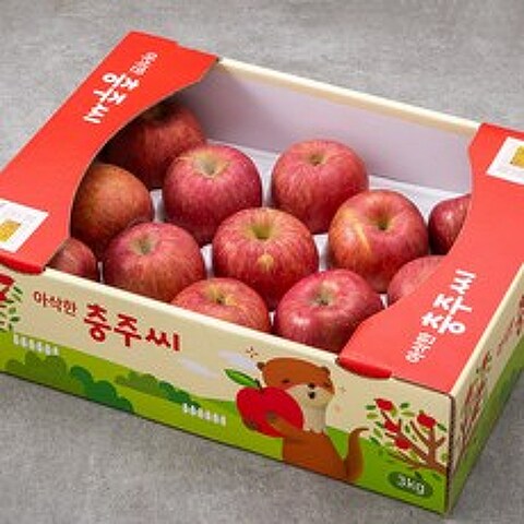 아삭한 충주씨 당도선별 사과, 3kg(10~16입), 1개
