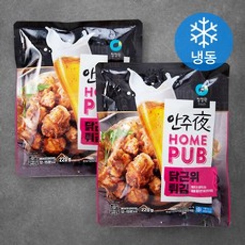 로켓프레시] 청정원 안주야 홈펍 닭근위튀김 (냉동), 220g, 2팩