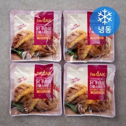 아임닭 닭가슴살 더블스테이크 크림치즈 고구마 (냉동), 100g, 4팩