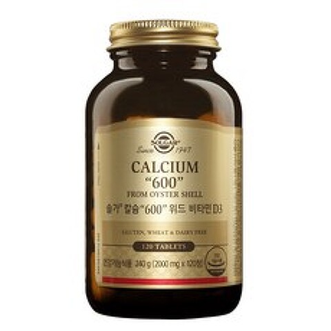 솔가 칼슘 600 위드 비타민 D3, 120정, 1개