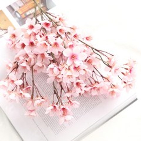 행복한마을 벚꽃 날리며 조화 부쉬 2p, 혼합색상