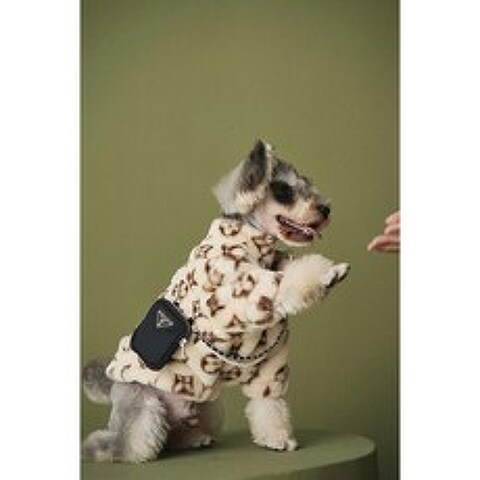 타미펫 명품 강아지옷 루이 플리스 후리스 귀여운 패턴 독특한 집업