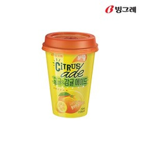 빙그레 쥬시쿨에이드 금귤&감귤에이드 250mlx10컵 /, 10개, 250ml
