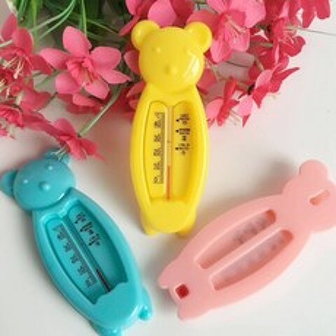 곰돌이 아기 욕조 온도계 욕실 탕온도계1P / 색상랜덤 아기목욕용품, 3곰돌이온도계-옐로우