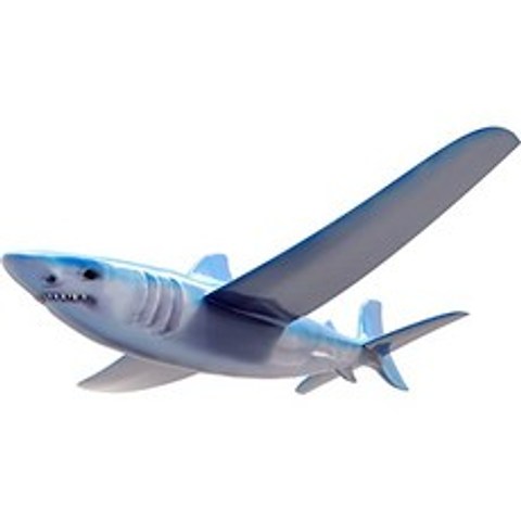 NMT Real Flyers 상어 글라이더 비행기. 어린 이용 플라잉 스티로폼 비행기 파란색 [Shark] - P048907VP6F1JX4, Shark